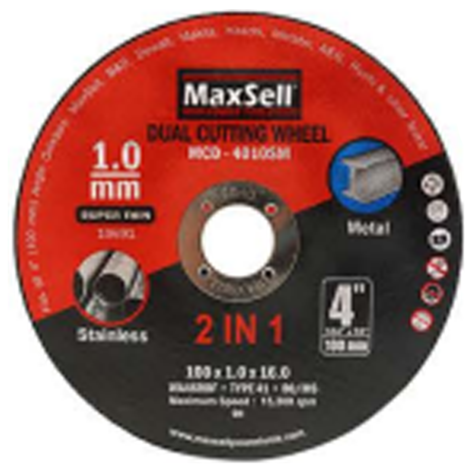 Maxsell Dual Cutting Disc for Metal and Stainless | MaxSell by KHM Megatools Corp. Maxsell Dual Cutting Disc for Metal and Stainless | MaxSell by KHM Megatools Corp.